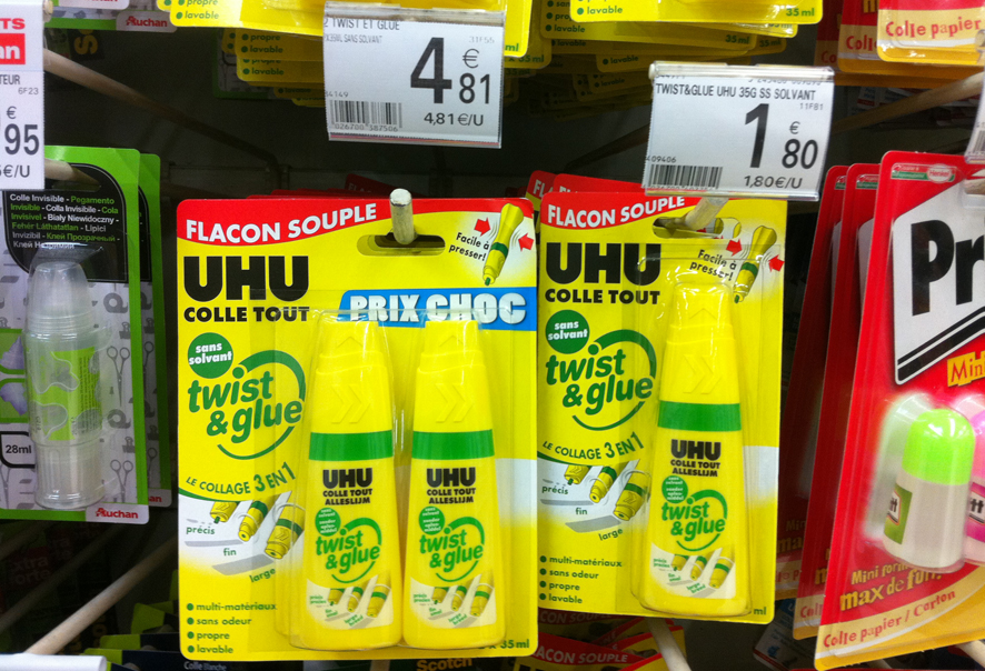 UHU Colle Prix Choc Auchan Tours-BD