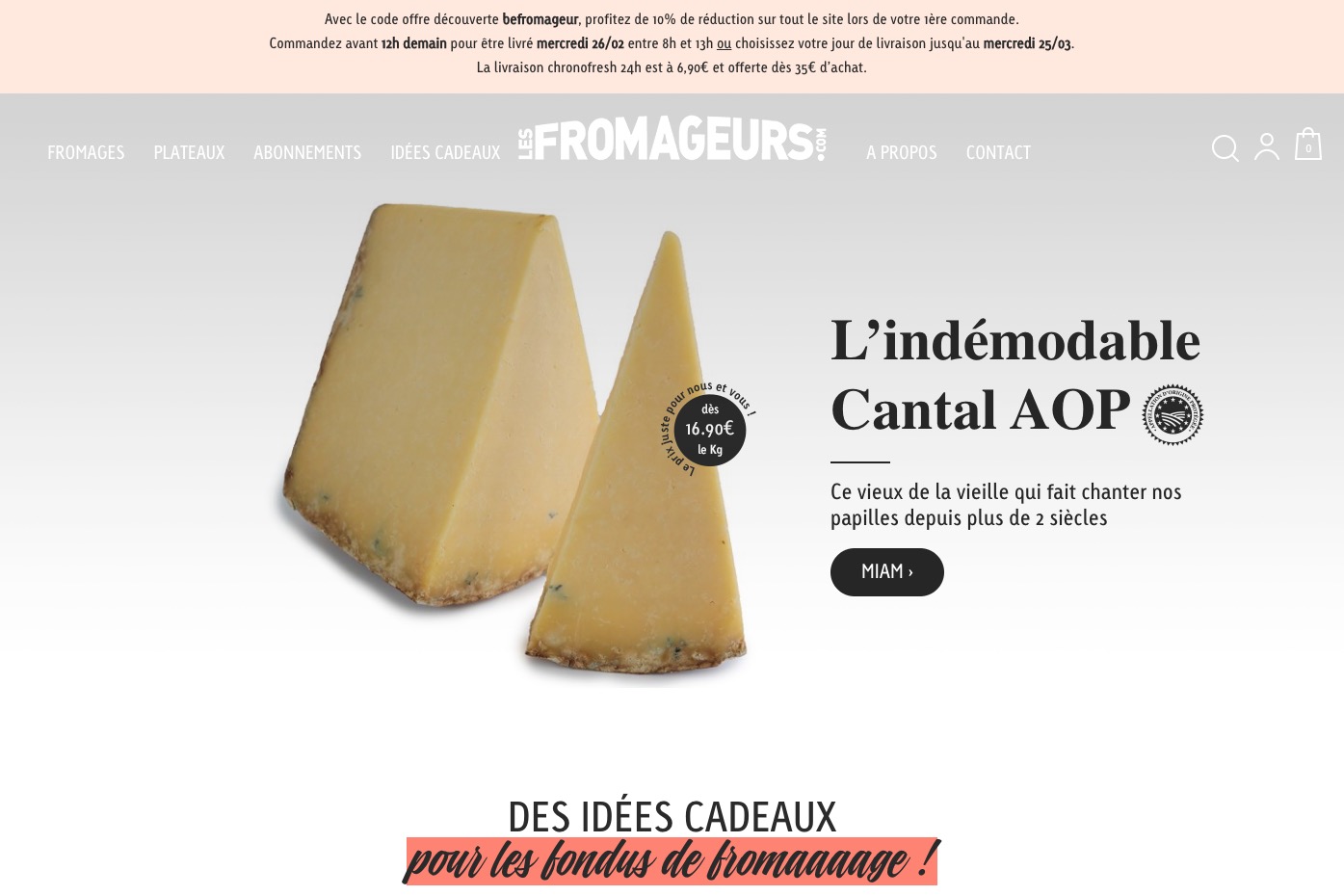 La Maison du Bon Fromage - Vente en ligne de fromages AOP