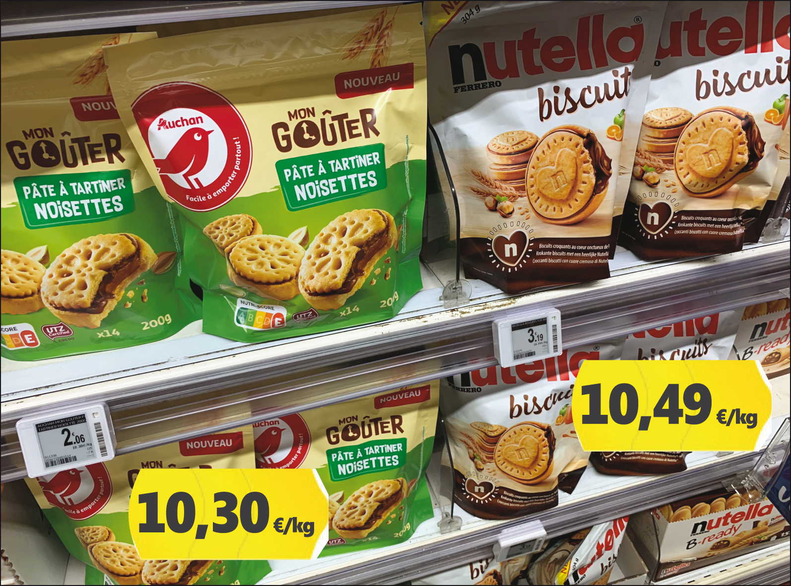 Auchan Nutella biscuits MDD