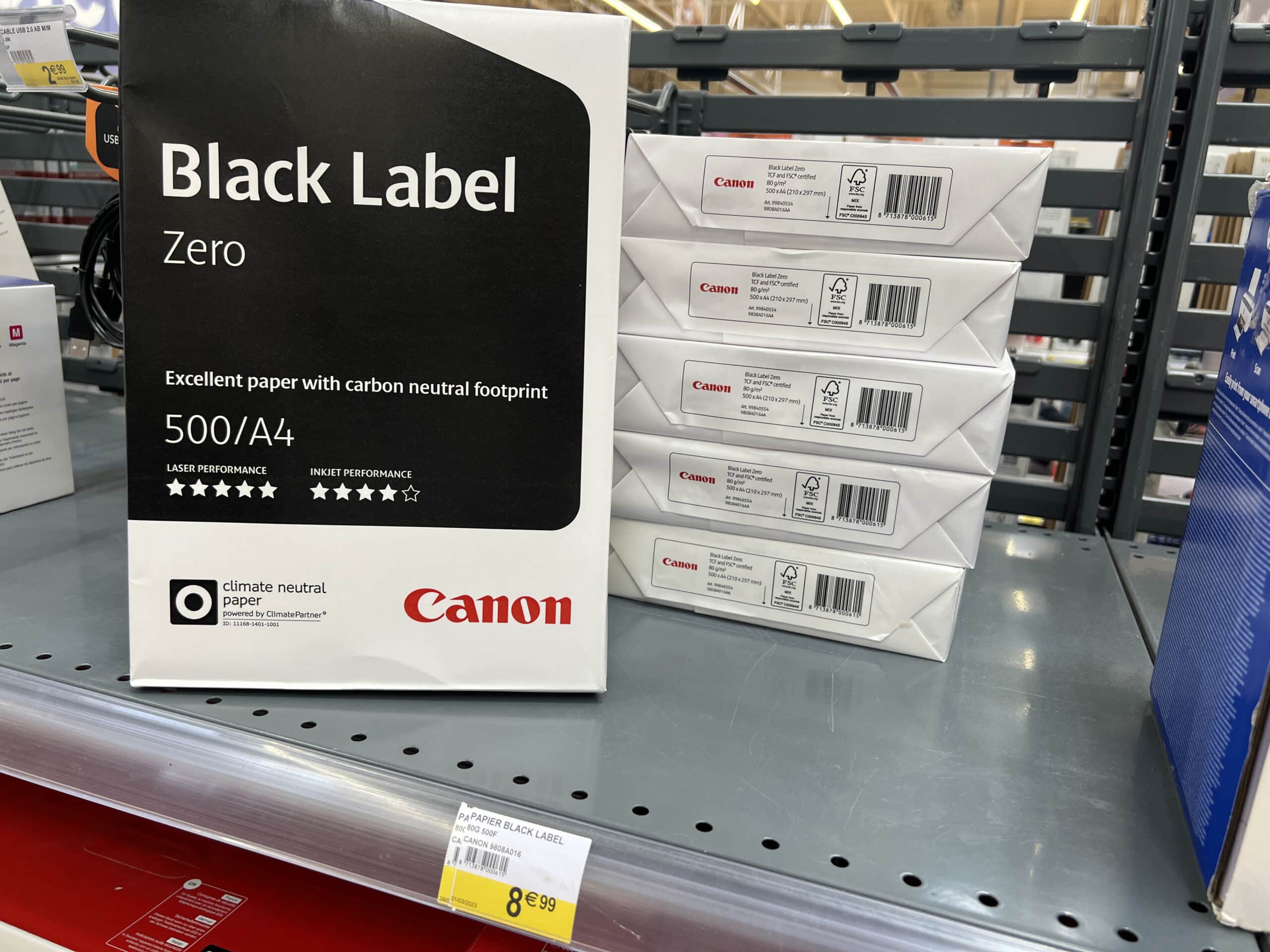 Canon Black Label - Papier blanc - A4 (210 x 297 mm) - 80 g/m² - 500  feuilles
