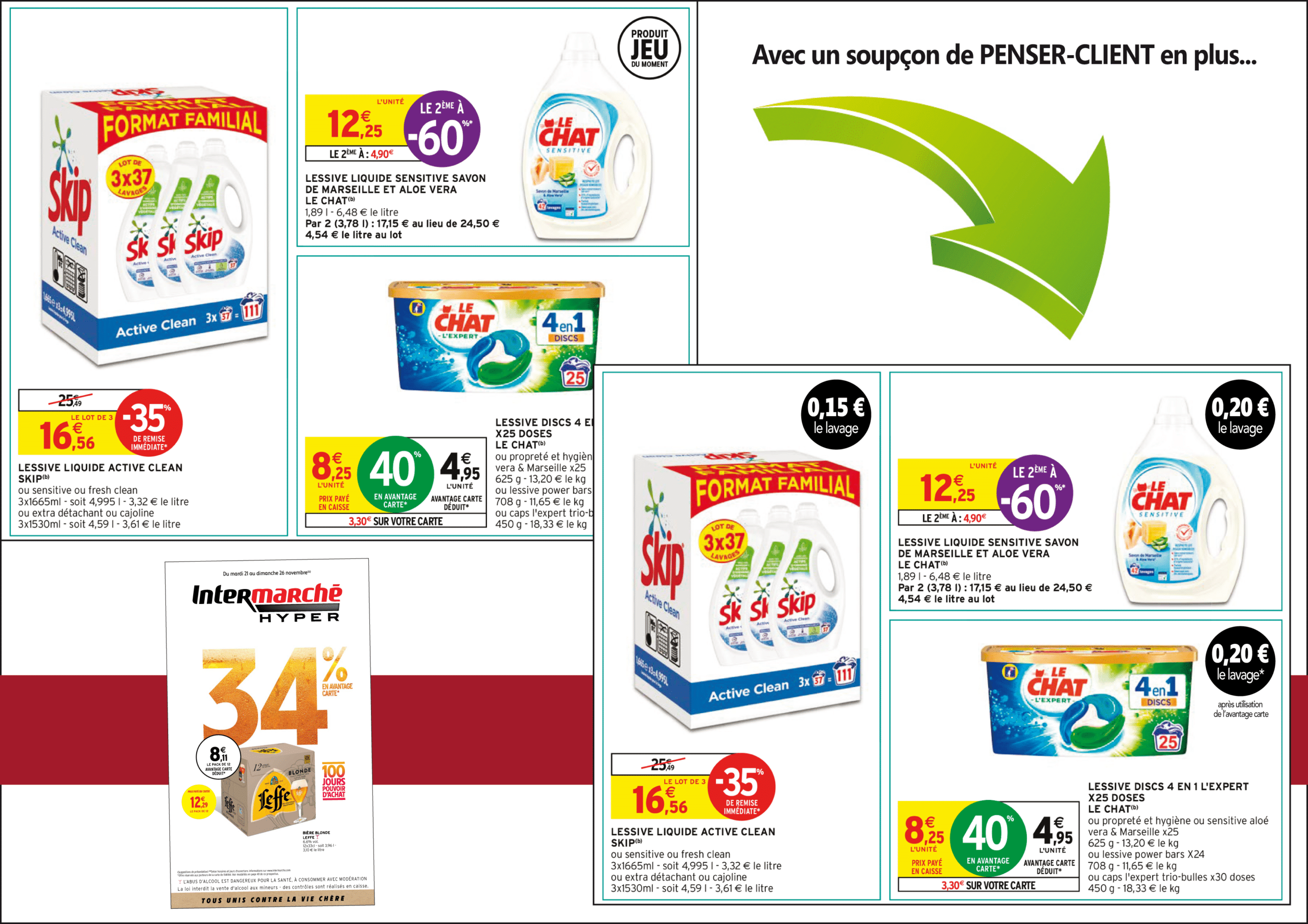 Promo Skip 3 En 1 Lessive Capsules chez E.Leclerc