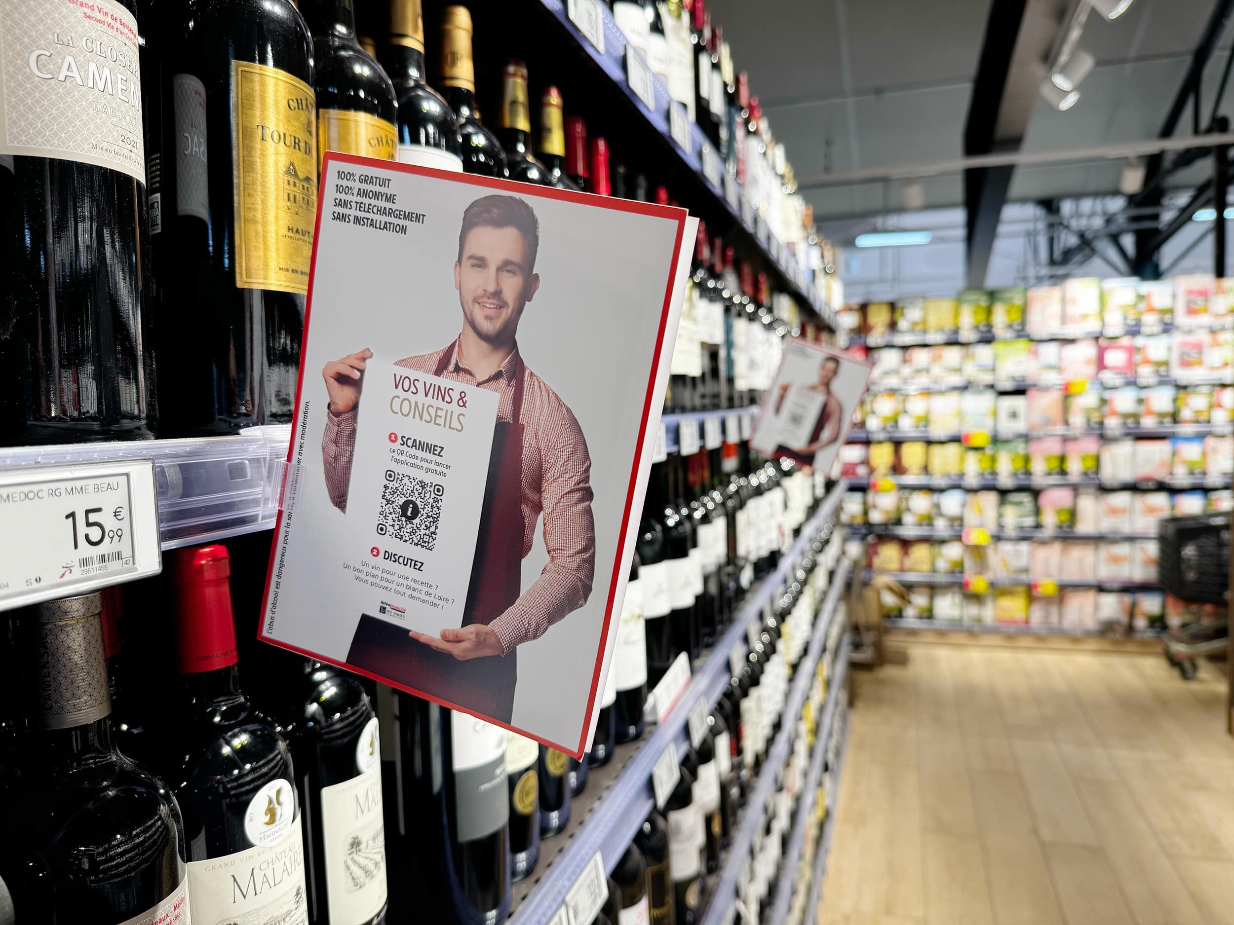 Quelques Intermarché s'approprient le sommelier virtuel de Graffiti